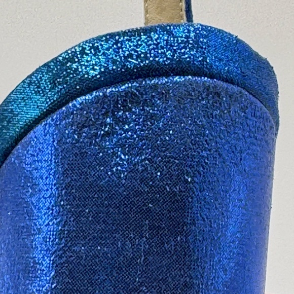Michael Antonio Blue Metallic Block Heels 6 - Picture 14 of 14